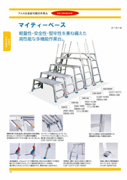 最後の1台！定価60万以上程度抜群！軽量アルミ作業用足場 しんどく 、