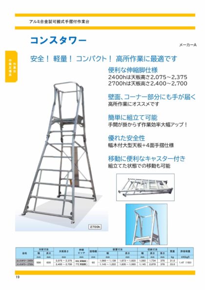 作業台 作業足場系 株式会社トランス 相模原市拠点 仮設材レンタル 首都圏全域 全国も可能