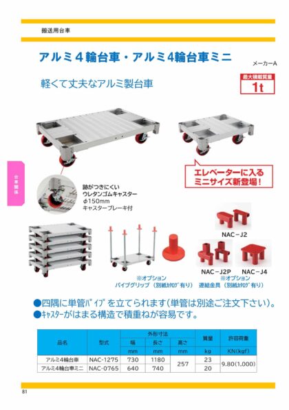 台車関係 株式会社トランス 相模原市拠点 仮設材レンタル 首都圏全域 全国も可能